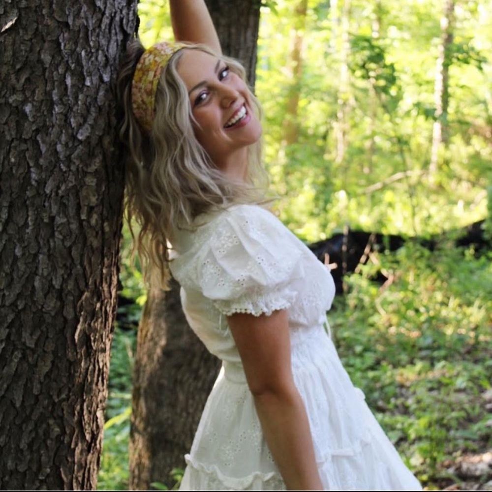 Chic White Eyelet Midi Dress